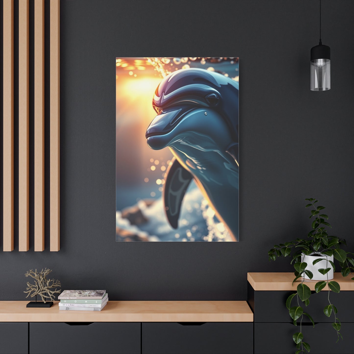 Vision Dolphin Art Art Wall Art & Canvas Print