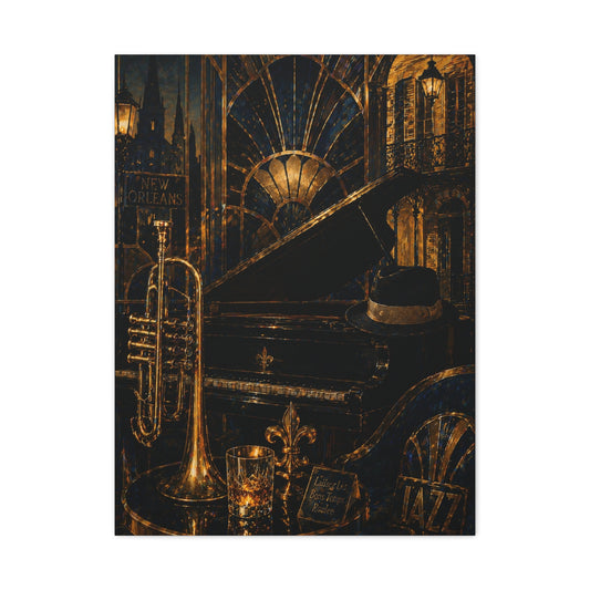 Jazz Lounge Still Life Elegance Wall Art & Canvas Print