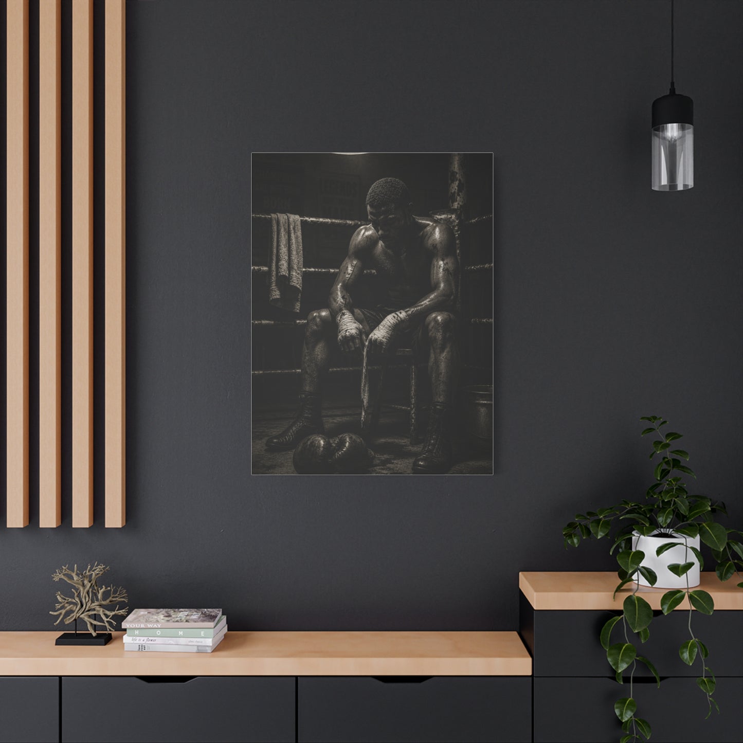 Monochrome Boxer Legacy Sports Wall Art & Canvas Print