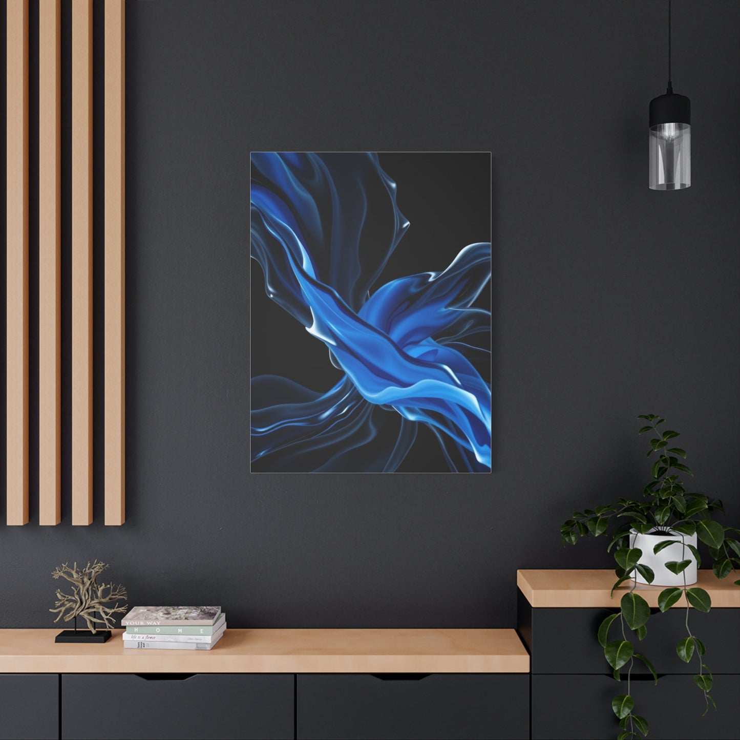 Supreme Black, White & Blue Art Collection Wall Art & Canvas Print