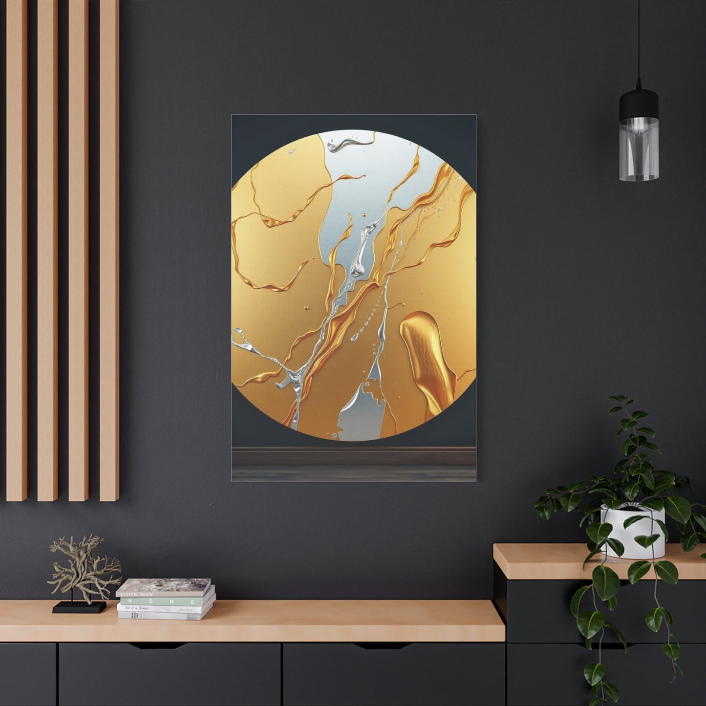 Supreme Gold & Silver Canvas Art Collection Wall Art & Canvas Print