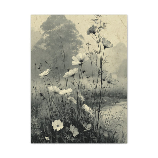 Vintage Wildflower Meadow Botanical Wall Art & Canvas Print