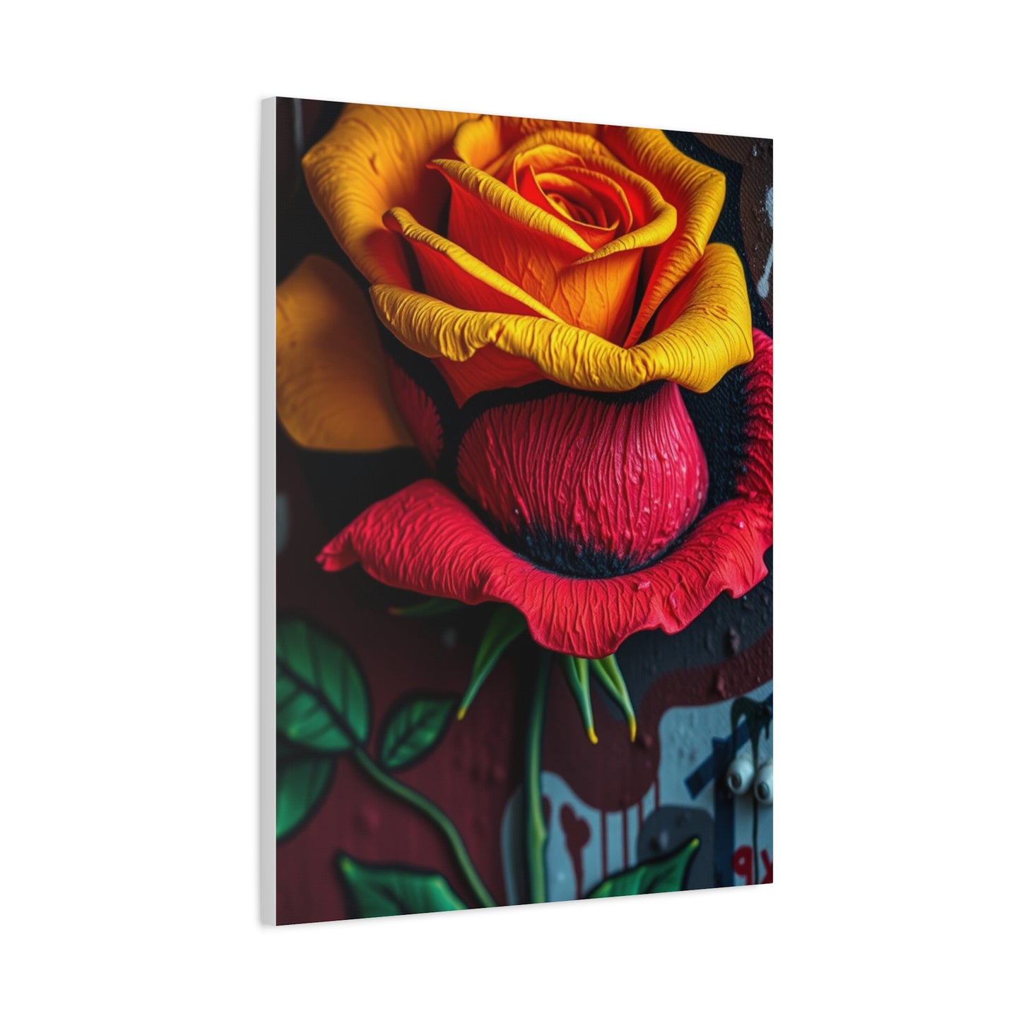 Opulent Petal Graffiti Canvas Wall Art & Canvas Print