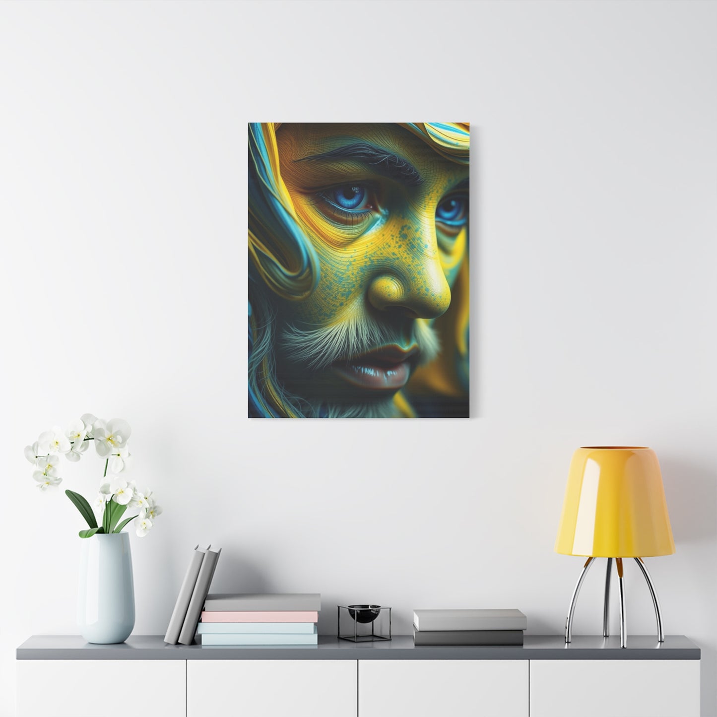 Vision Blue & Yellow Art Art Wall Art & Canvas Print